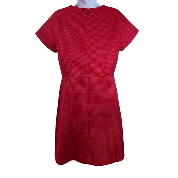 Draper James Sheath Dress | 10 | Red | Short Sleeve | Midi - Picture 2 of 12